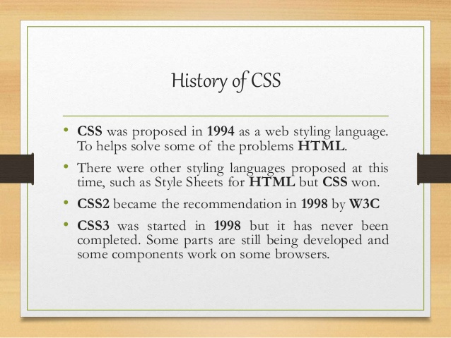 css history timeline